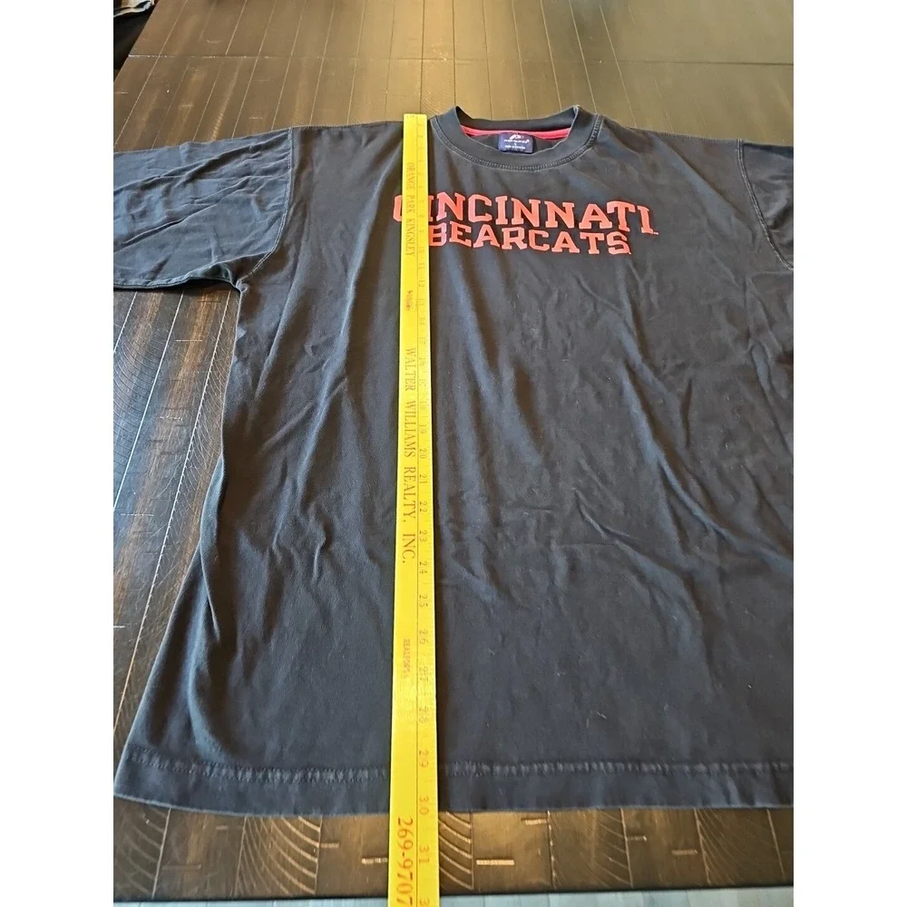Pro Player Men Black Cincinnati Bearcats 100% Cotton Short Sleeve Shirt Sz L Reg